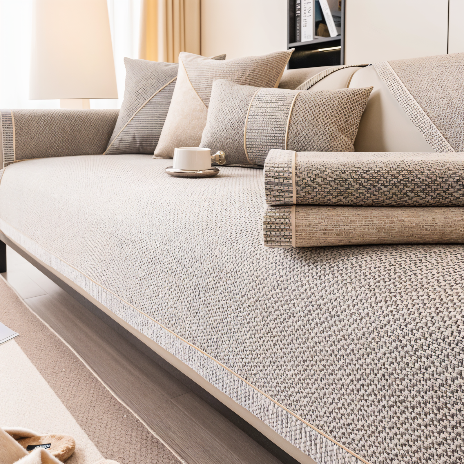 Sofa Cover Breathable Fabric Anti-Slip 230.0 cm Universal Living Room Protective Slipcover | Thomler