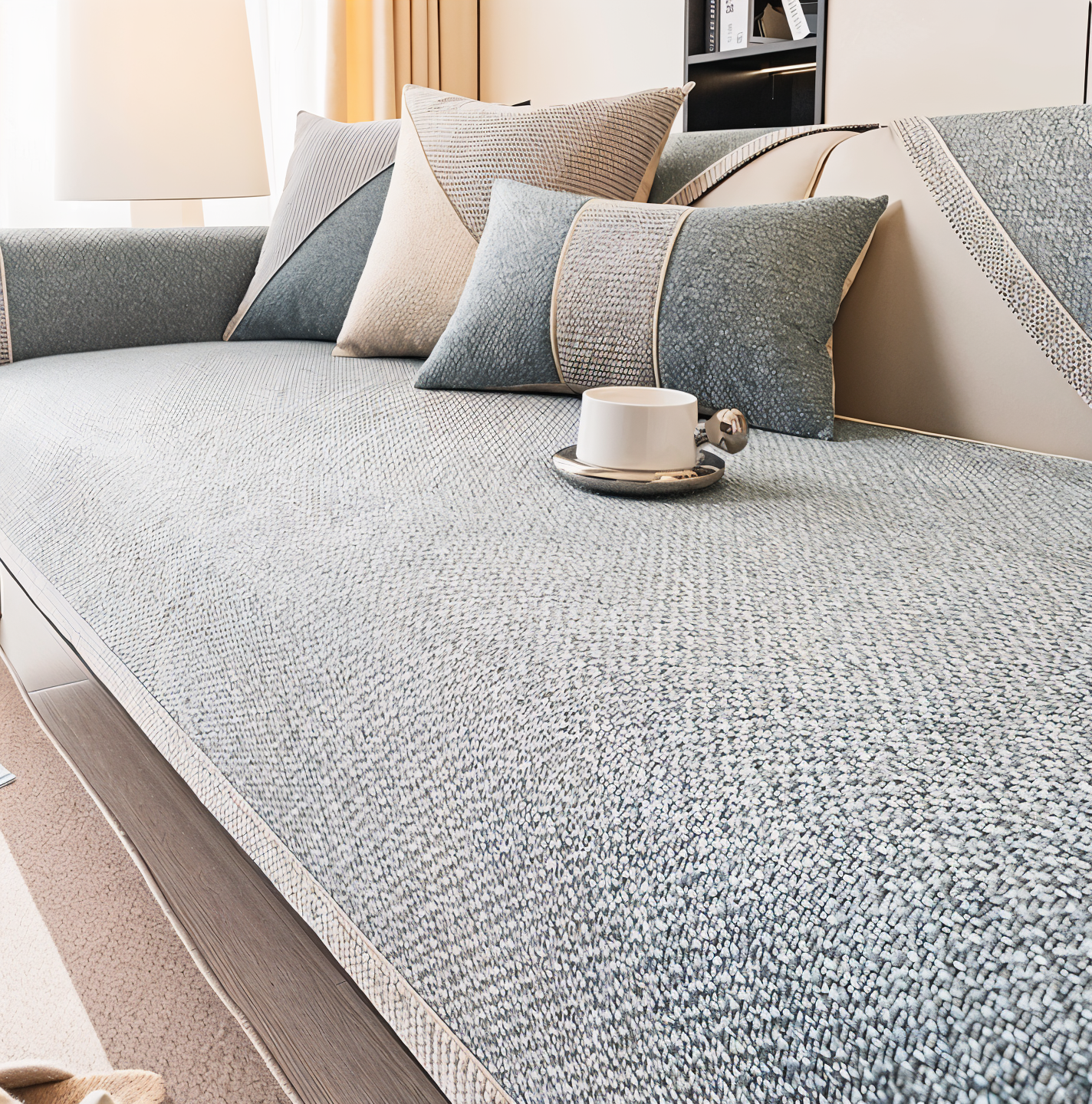 Sofa Cover Breathable Fabric Anti Slip Universal Fit Living Room Protective Couch Throw Furniture Protector | Thomler