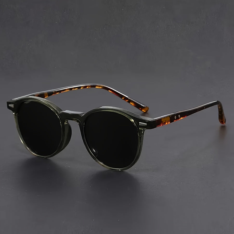 Men's Round Tortoiseshell Sunglasses – Lightweight Polycarbonate Frames for Everyday Retro Style | Thomler