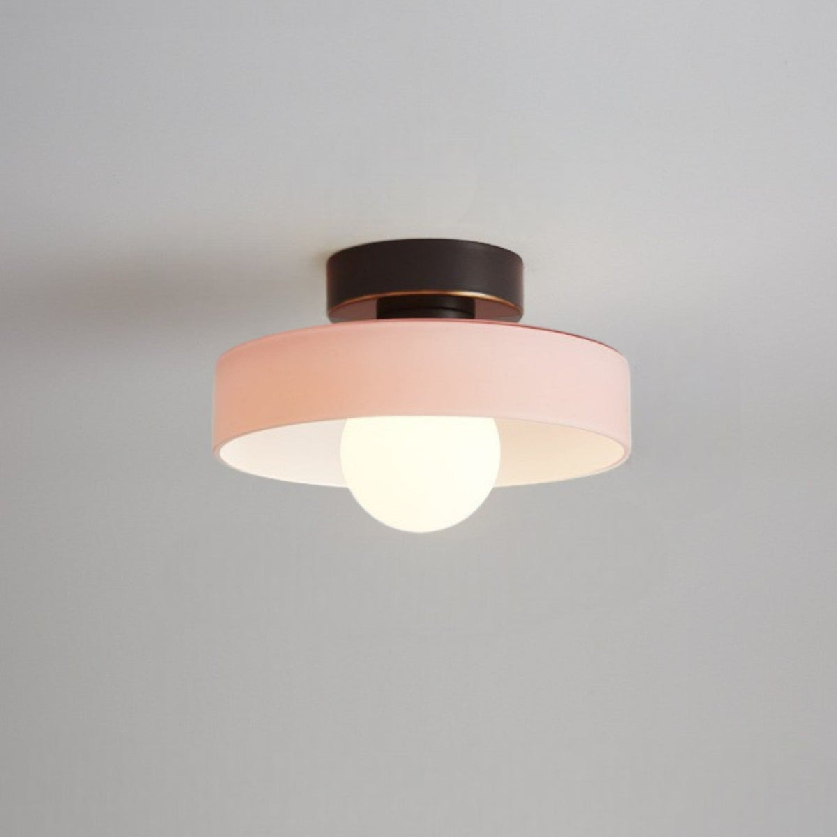 Geometric Glass Flush Mount Ceiling Light – Art Deco Style Fixture for Bedroom, Dining Room & Hallway – G9 LED Compatible – 9.5 in Diameter | Thomler