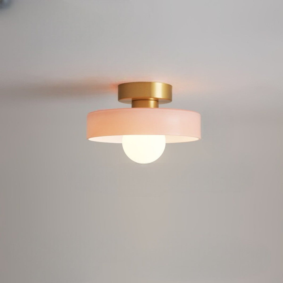 Geometric Glass Flush Mount Ceiling Light – Art Deco Style Fixture for Bedroom, Dining Room & Hallway – G9 LED Compatible – 9.5 in Diameter | Thomler