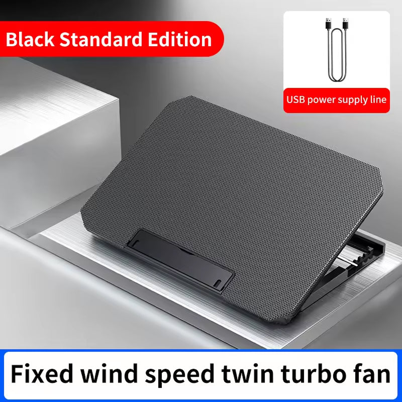 Dual-Fan Notebook Cooling Stand with Adjustable Height & USB Ports for 12-17 Inch Laptops | Thomler