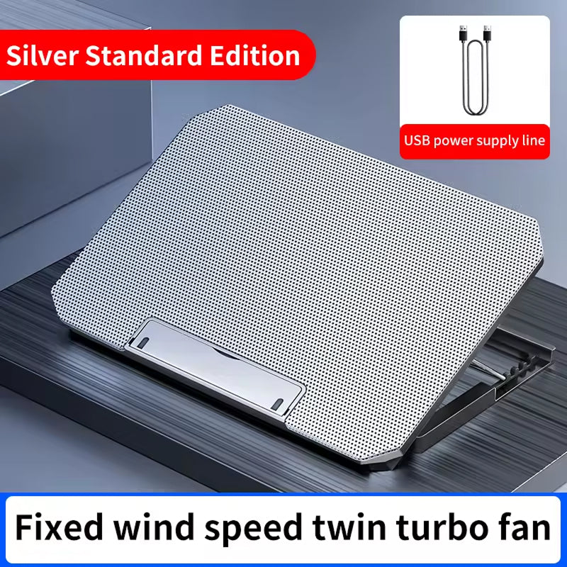 Dual-Fan Notebook Cooling Stand with Adjustable Height & USB Ports for 12-17 Inch Laptops | Thomler