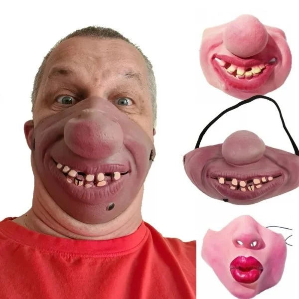 Humorous Half-Coverage Character Face Accessory for Costume Parties & Trick-or-Treating | Thomler