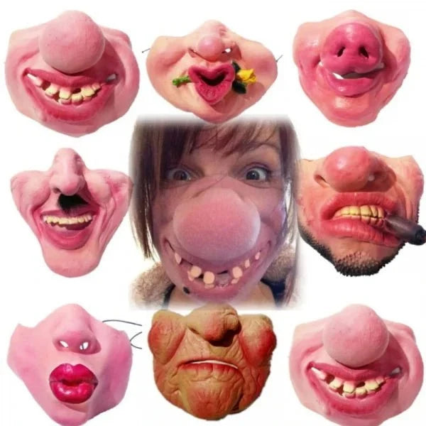 Humorous Half-Coverage Character Face Accessory for Costume Parties & Trick-or-Treating | Thomler