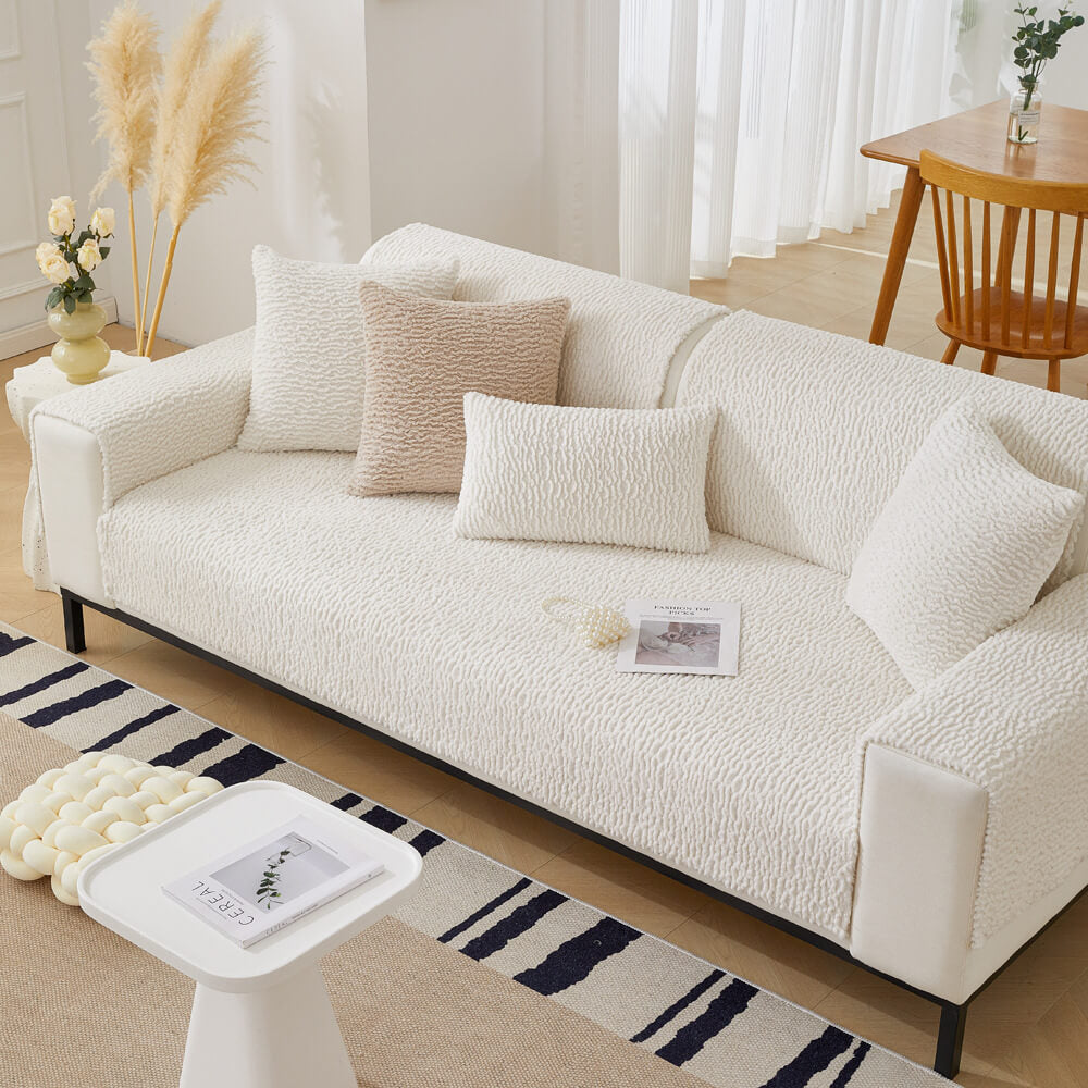 Berber Fleece Furniture Throw – Pet-Friendly Sofa Protector with Non-Slip Grip | Thomler