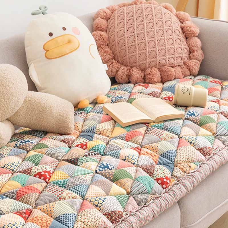 Quilted Cotton Furniture Protector Cover Anti-Slip Couch Cushion Pad for Sofa Chair Loveseat Pet-Friendly Washable Mat for Living Room | Thomler