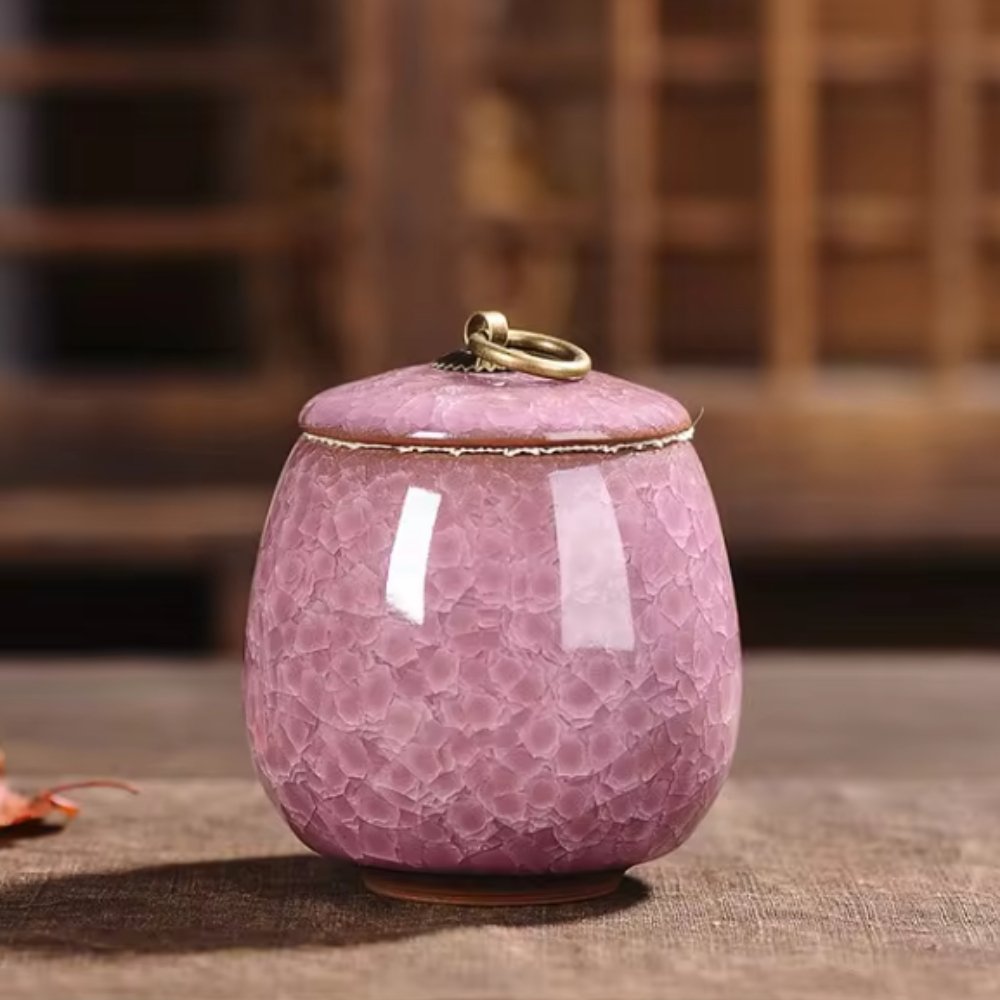 Handcrafted Ceramic Cremation Container for Dogs & Cats – Timeless Remembrance Vessel with Sealing Top | Thomler