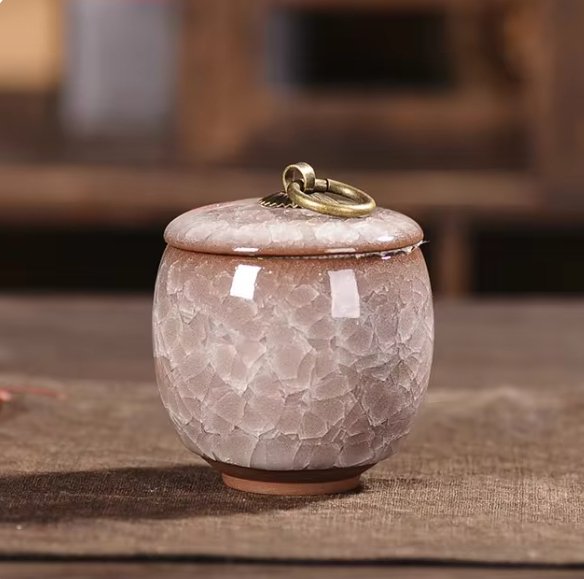 Handcrafted Ceramic Cremation Container for Dogs & Cats – Timeless Remembrance Vessel with Sealing Top | Thomler
