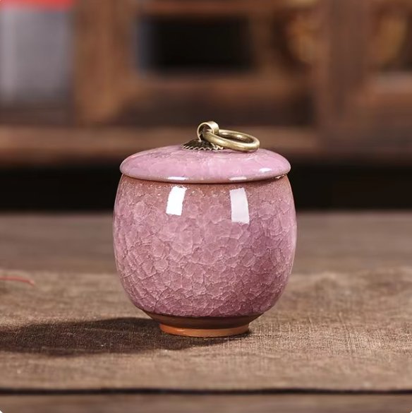 Handcrafted Ceramic Cremation Container for Dogs & Cats – Timeless Remembrance Vessel with Sealing Top | Thomler