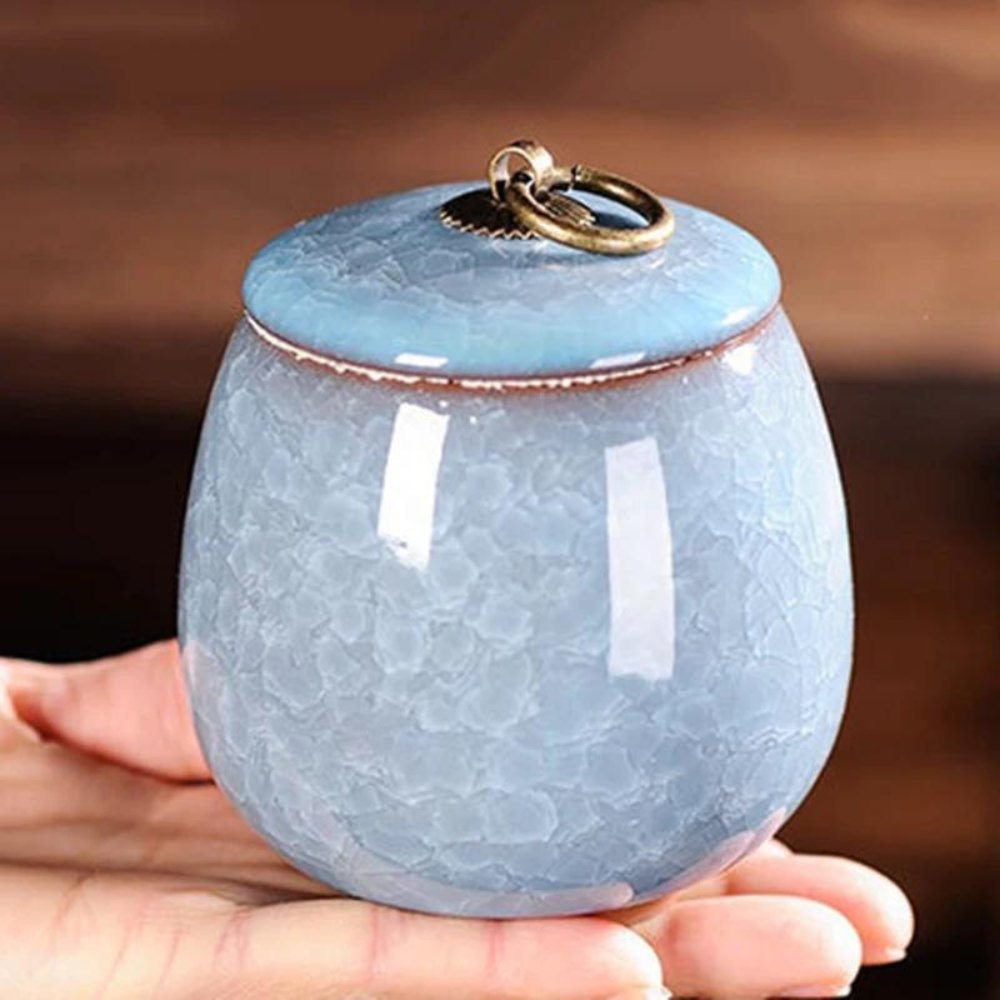 Handcrafted Ceramic Cremation Container for Dogs & Cats – Timeless Remembrance Vessel with Sealing Top | Thomler