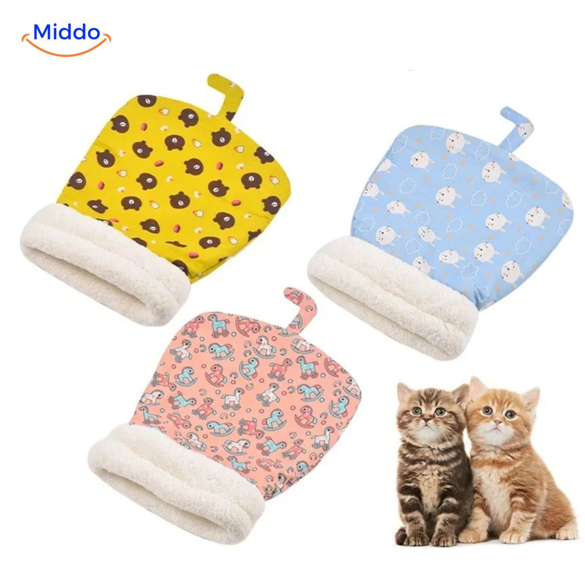 Enclosed Cat Sleeping Bag Bed – Plush Hooded Pet Cave for Warmth & Security | Thomler