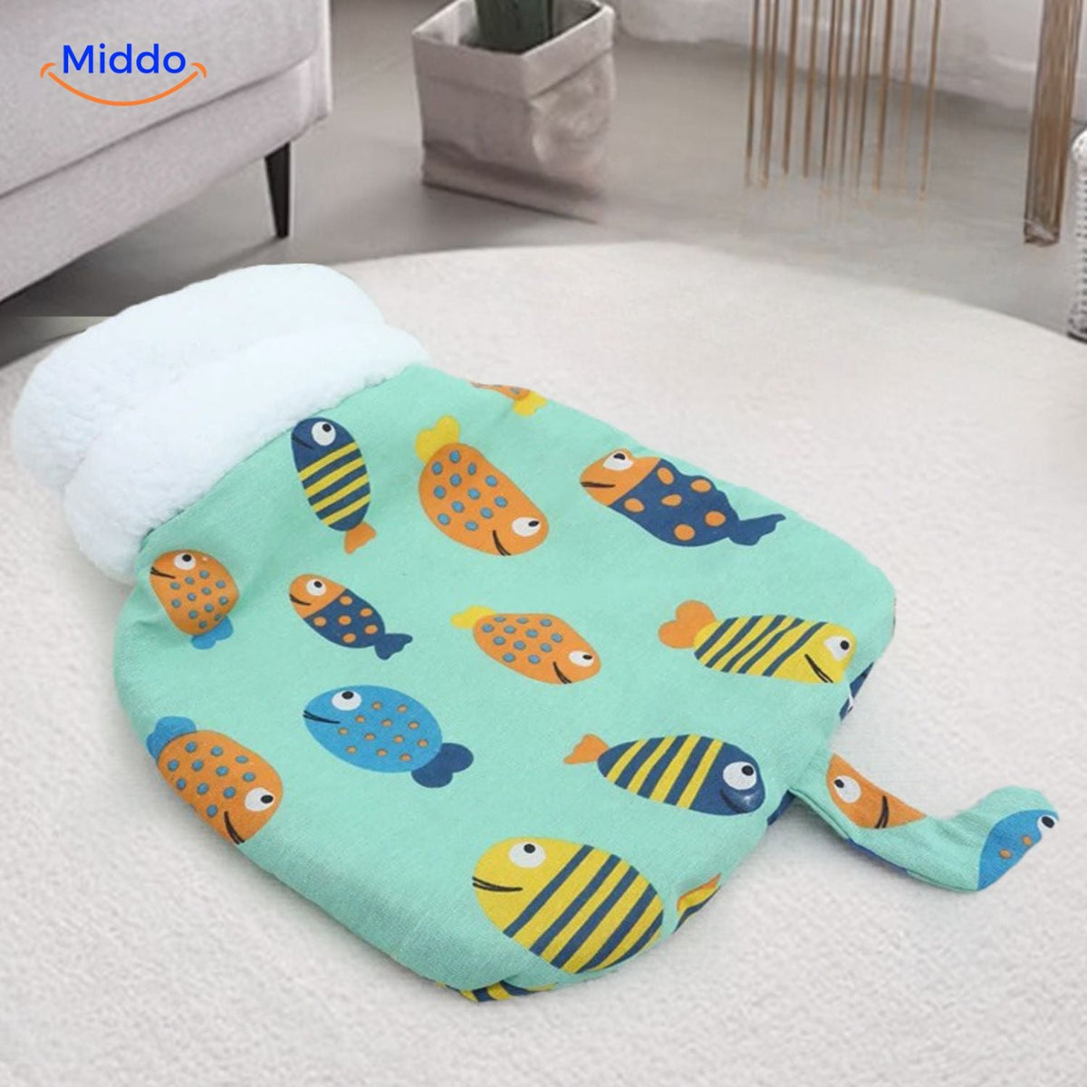 Enclosed Cat Sleeping Bag Bed – Plush Hooded Pet Cave for Warmth & Security | Thomler