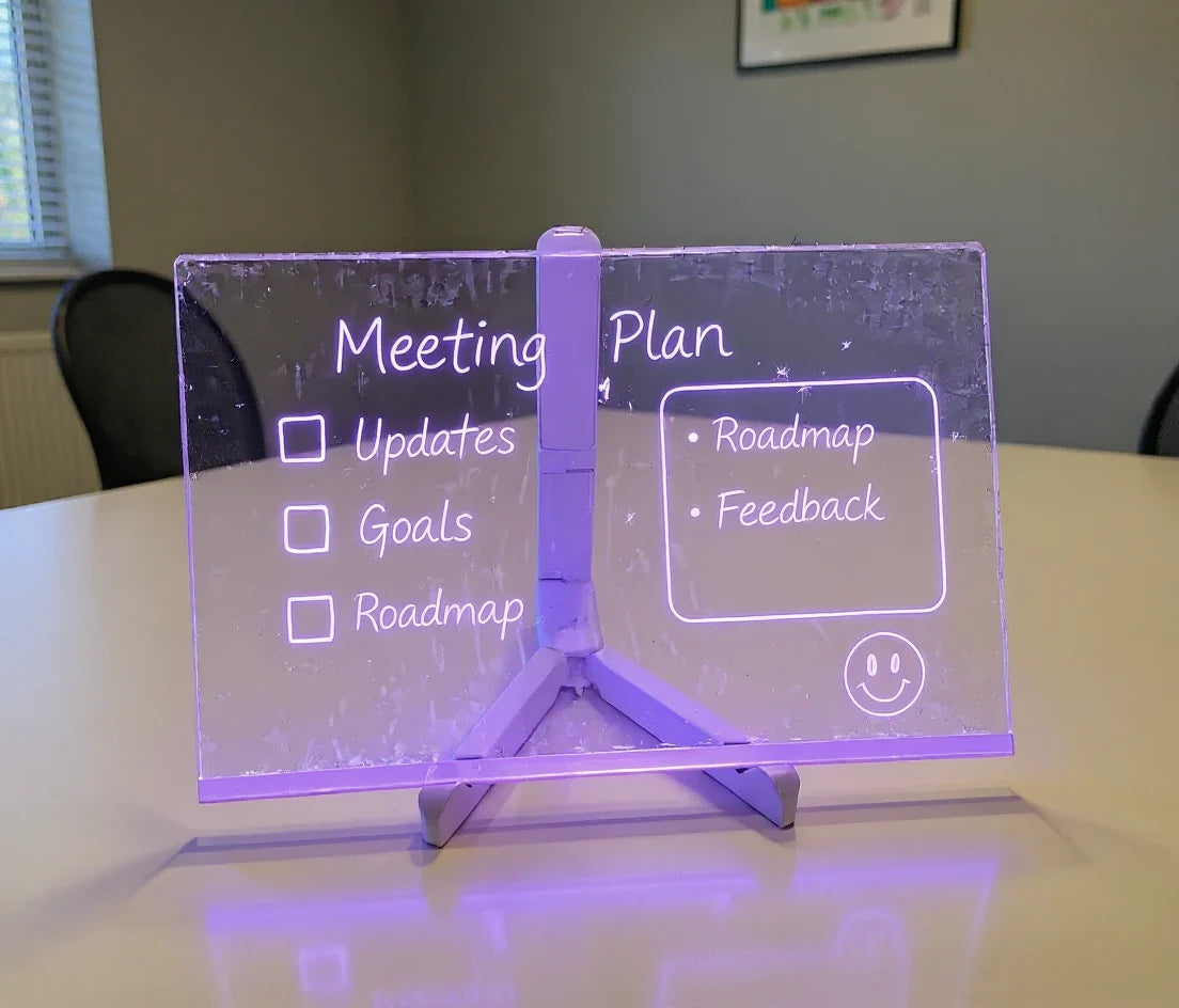 Illuminated Erasable Message Board with Neon Markers for Kids Drawing Art Notes Reminders Light Up Reusable Writing Tablet Home Office | Thomler