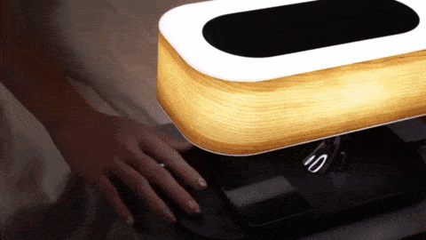 Wireless Charging Table Lamp with Bluetooth Speaker for Bedroom Nightstand Office Desk Living Room Modern LED Accent Light | Thomler