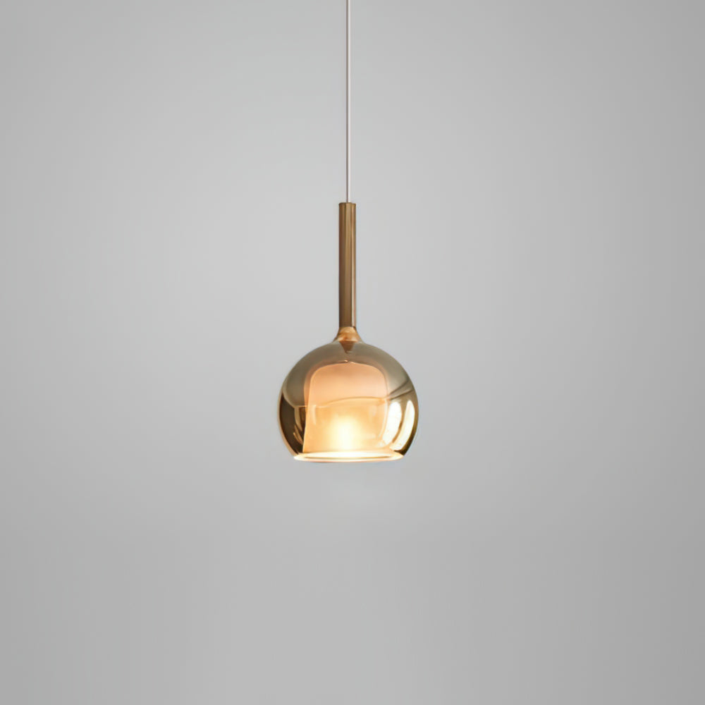 Pendant Light Glass Dome 9.8 in Indoor Dining Room Kitchen Island Ceiling Lamp | Thomler