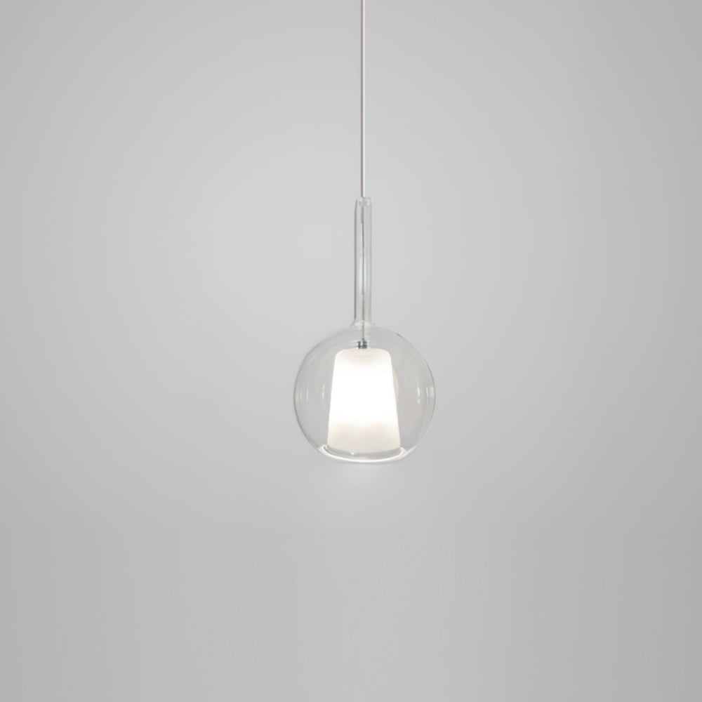 Pendant Light Glass Dome 9.8 in Indoor Dining Room Kitchen Island Ceiling Lamp | Thomler