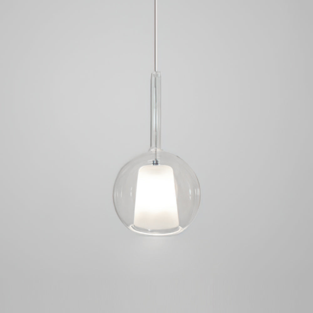 Pendant Light Glass Dome 9.8 in Indoor Dining Room Kitchen Island Ceiling Lamp | Thomler