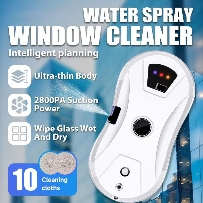 Automated Glass Cleaner Robot with AI Navigation & Spray System for Streak-Free Windows, Glass Doors, Mirrors | Thomler
