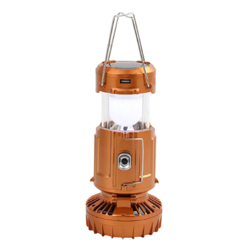 Solar LED Camping Lantern with Fan Rechargeable Portable Hanging Light Outdoor Gear for Hiking Backyard Patio Emergency | Thomler