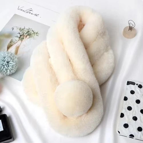 Soft Faux Fur Neck Warmer – Cozy Loop-Through Cold Weather Accessory for Women – Gentle Pull-Through Style for Everyday Comfort & Elegant | Thomler