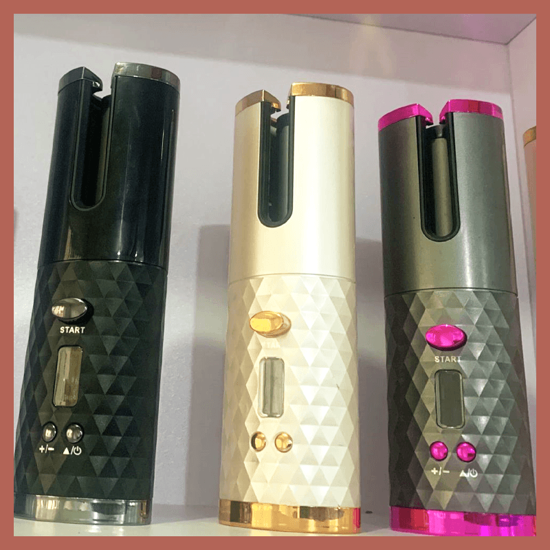 Cordless Auto Hair Curler with Ceramic Barrel & 6 Heat Settings for Travel-Ready Styling | Thomler