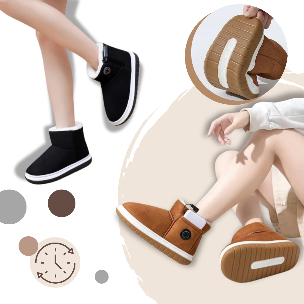 Rechargeable Heated Slippers with Graphene Technology for Winter Warmth | 3 Temperature Settings | Cozy Indoor Outdoor Shoes | Battery | Thomler