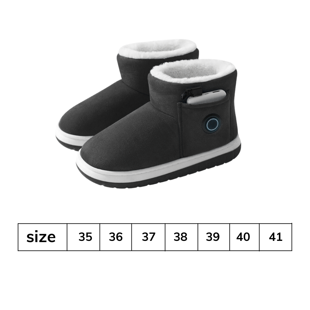 Rechargeable Heated Slippers with Graphene Technology for Winter Warmth | 3 Temperature Settings | Cozy Indoor Outdoor Shoes | Battery | Thomler