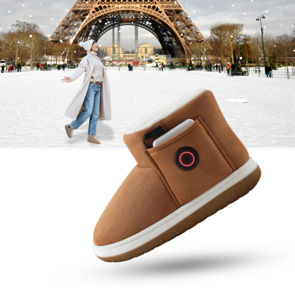 Rechargeable Heated Slippers with Graphene Technology for Winter Warmth | 3 Temperature Settings | Cozy Indoor Outdoor Shoes | Battery | Thomler