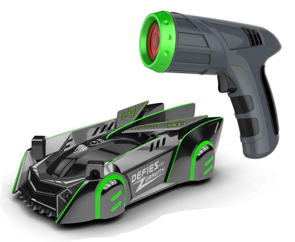Wall-Climbing RC Car with Laser Remote – Anti-Gravity Stunt Racer for Smooth Surfaces, LED Lights, 360° Spins, Ages 3+ | Thomler