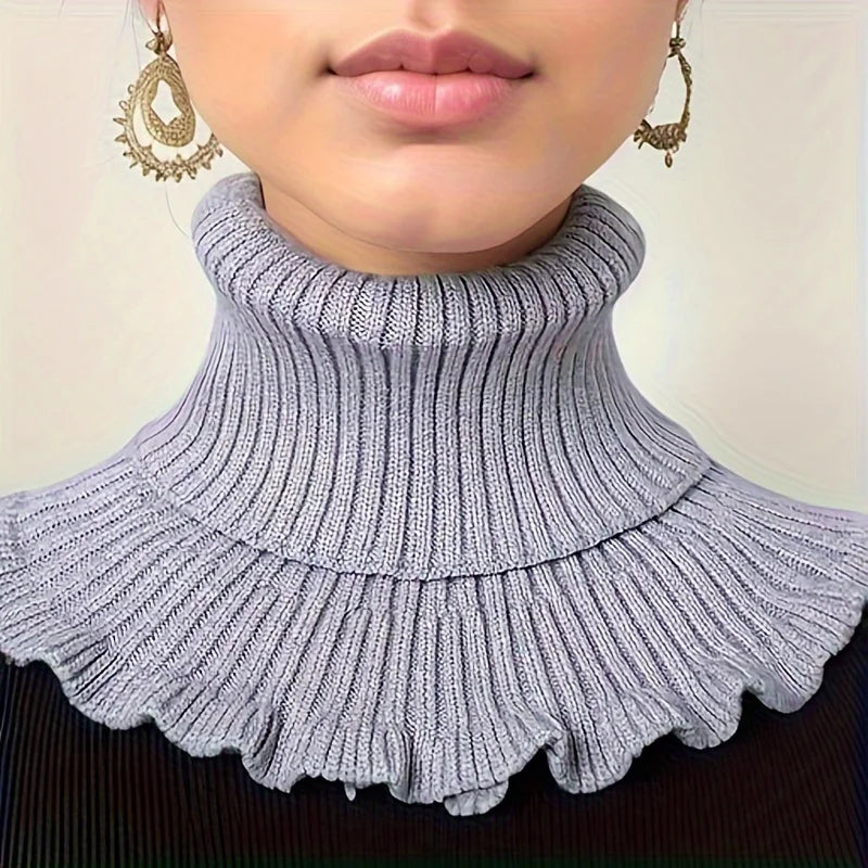 Faux Cashmere Turtleneck Collar Wrap – Soft Detachable Neck Warmer for Layering & Cold Weather Style | Thomler