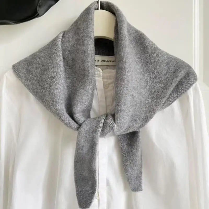 Soft Triangle Wrap Shawl for Cold Weather – Lightweight Cotton Blend Neckwear for Fall & Winter Layering | Thomler