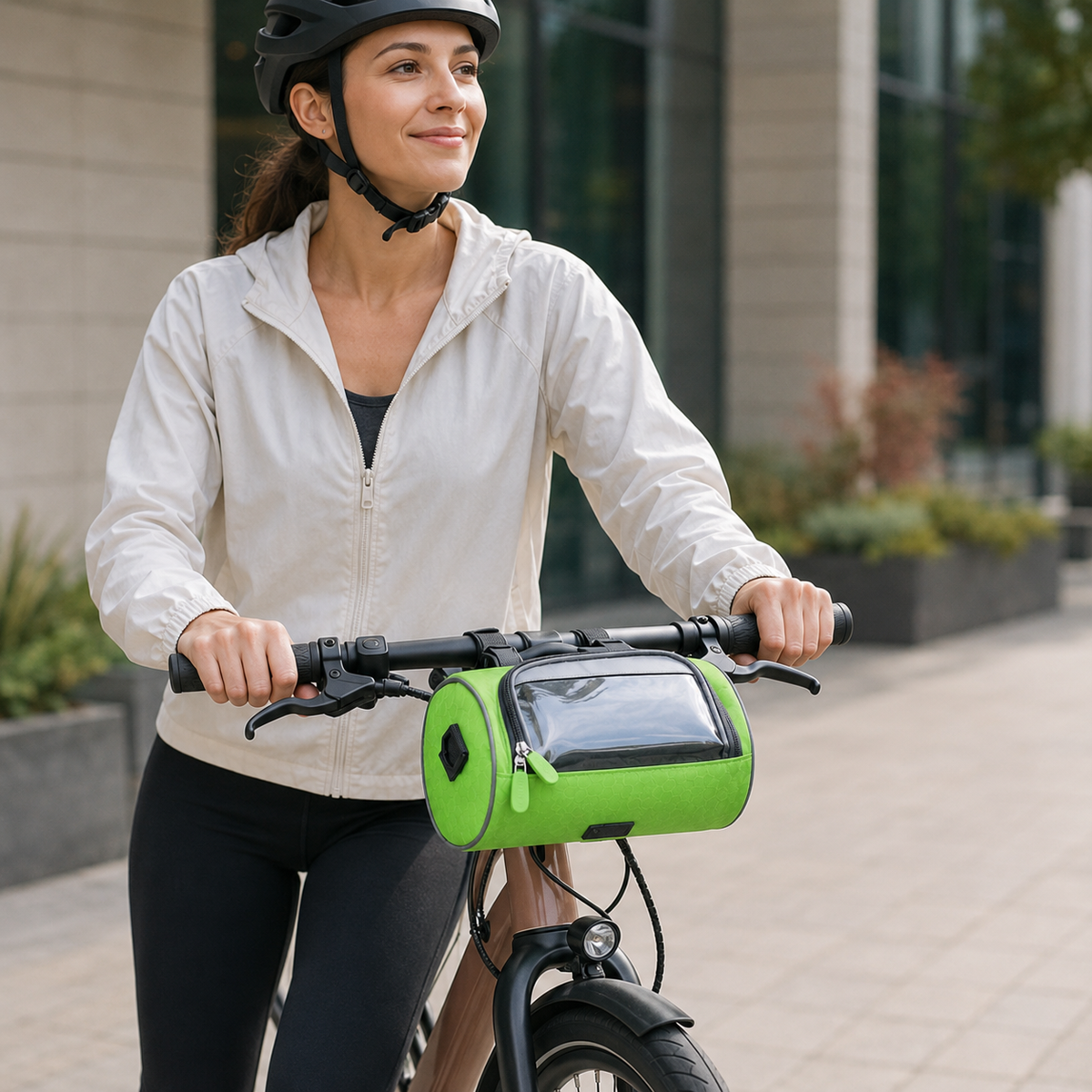 Touchscreen Handlebar Bike Bag – Weatherproof Storage with Phone Window for Cycling | Thomler