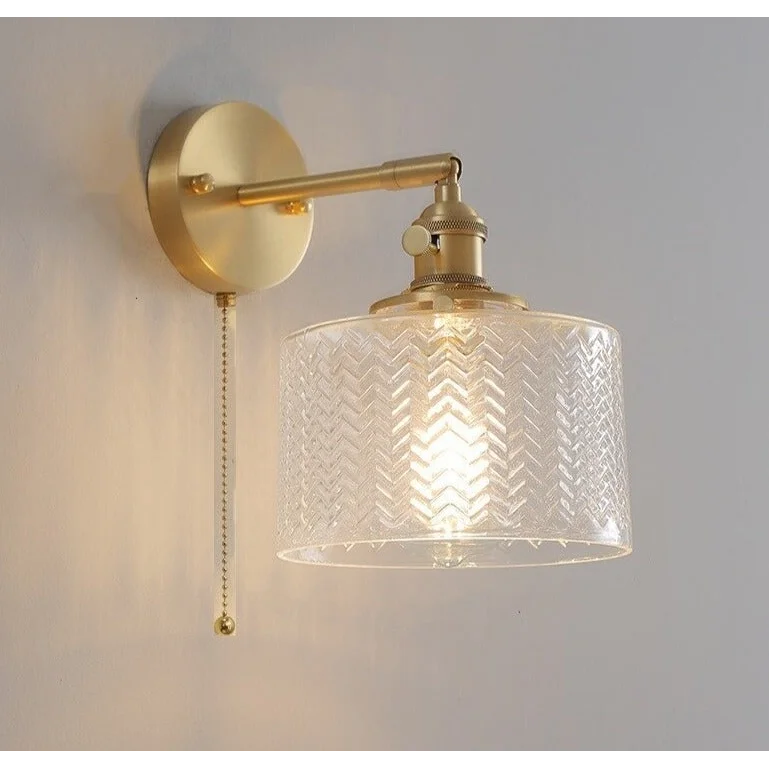 Wall Lamp Glass Shade 6.3 in Adjustable Green Bedroom Living Room Hallway Modern Scandinavian Sconce Lighting Fixture | Thomler