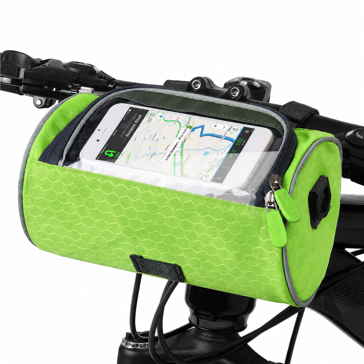 Touchscreen Handlebar Bike Bag – Weatherproof Storage with Phone Window for Cycling | Thomler
