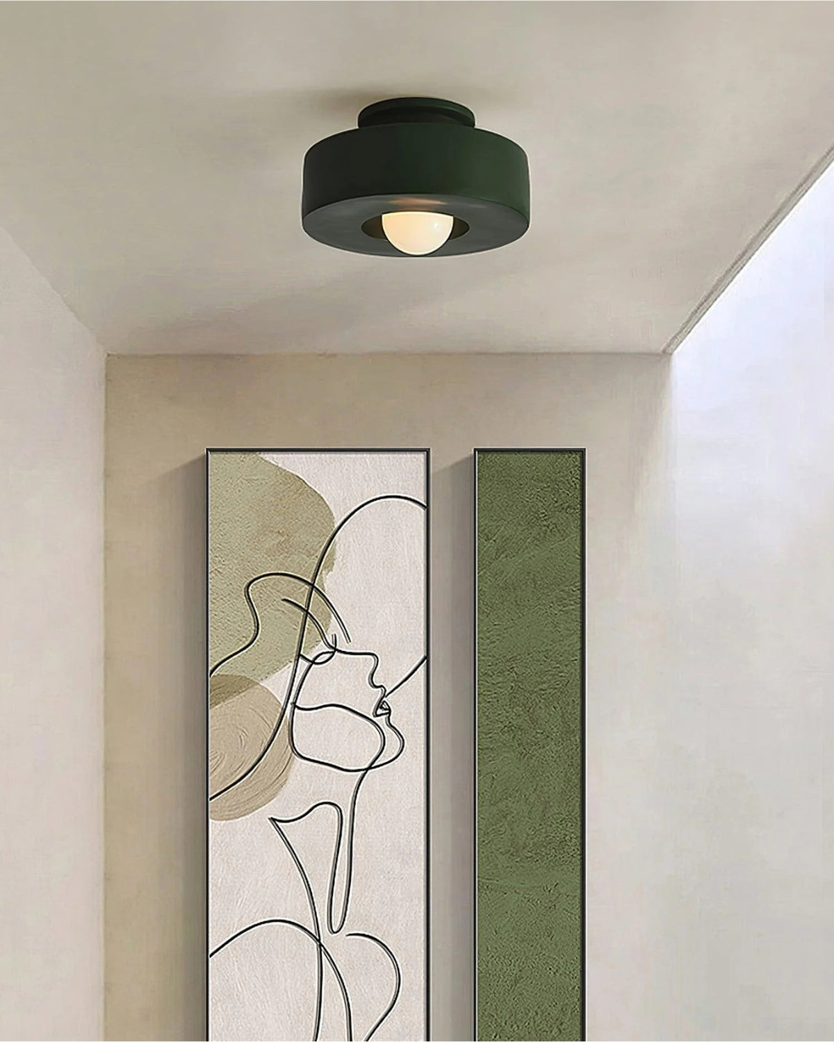 Moderne ronde plafondlamp van resin met geïntegreerde LED – minimalistische flush mount designlamp 30 cm | Sansoti