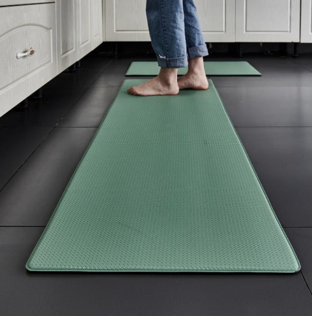 Anti-Fatigue Kitchen Floor Mat - Non-Slip Cushioned Standing Mat for Cooking - Wipe-Clean PVC Runner Rug - 5 Sizes - Red, Green, Black | Thomler