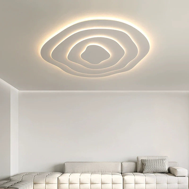 Ceiling Light Acrylic 16 in Modern Minimalist White Living Room Bedroom LED Fixture | Thomler
