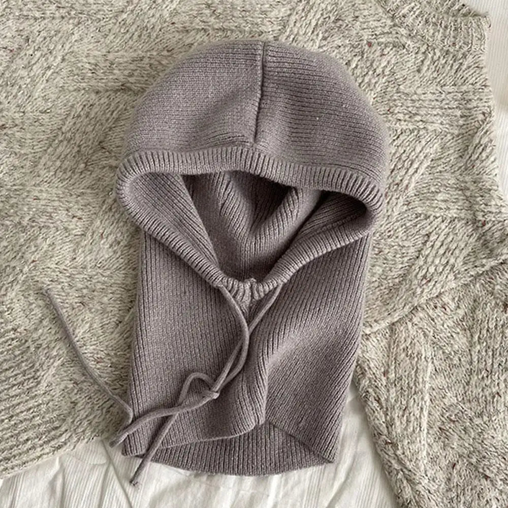 Cashmere Hood Scarf with Adjustable Drawstring for Cold Weather Protection | Thomler