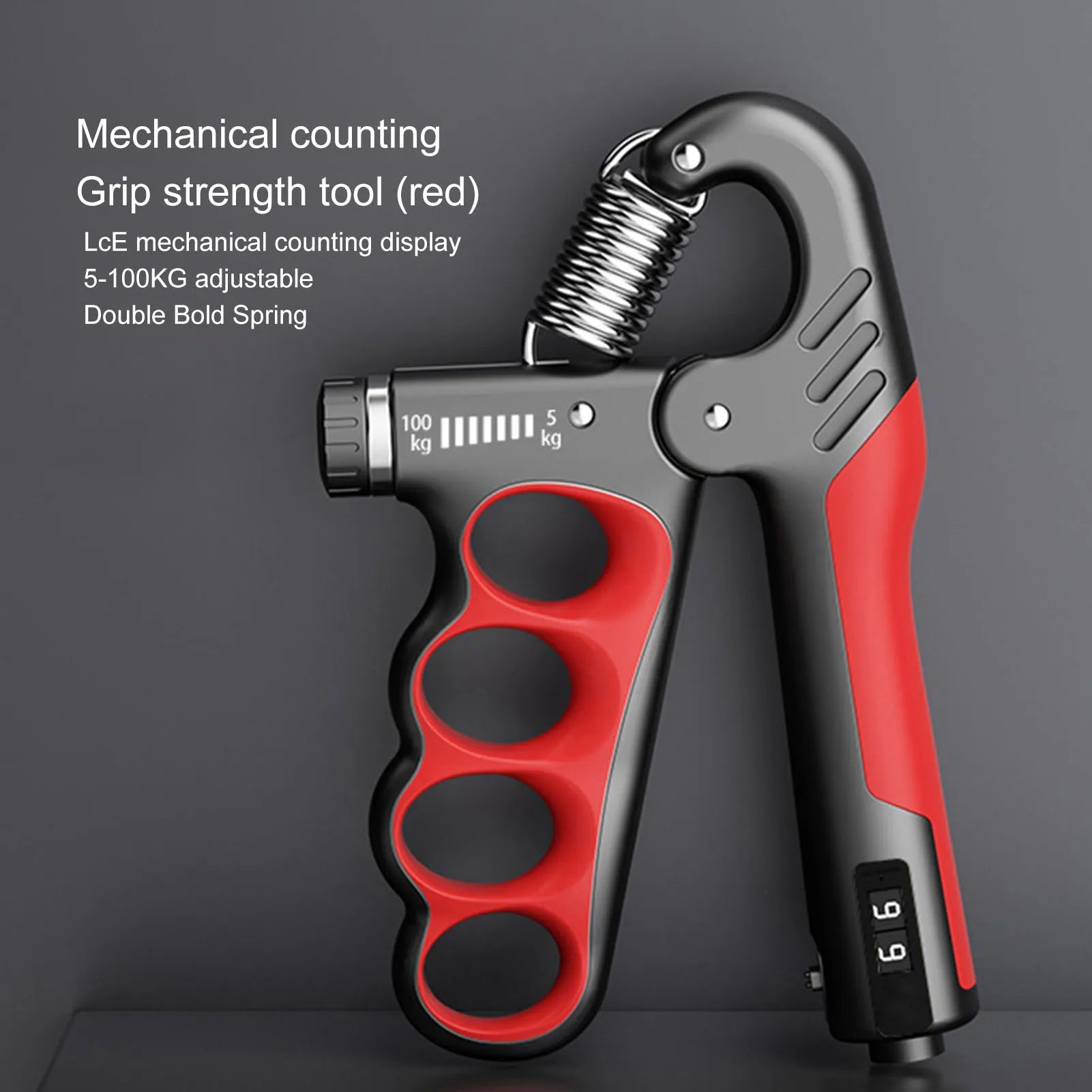 Adjustable Hand Grip Strengthener with Counter Up to 220 lbs Resistance for Forearm Training & Grip Workout at Home or Gym | Thomler