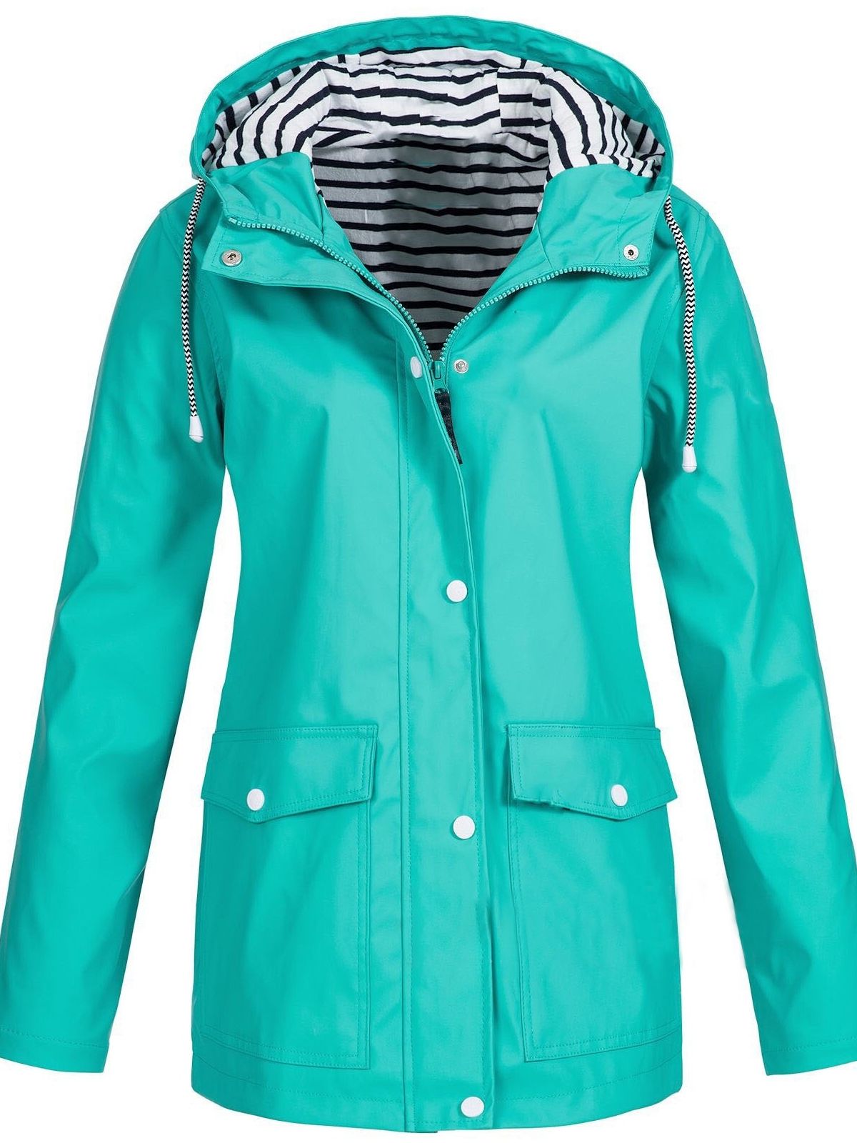 Women's Hooded Long Raincoat – Windproof All-Weather Jacket for Work, Travel & Everyday | Thomler