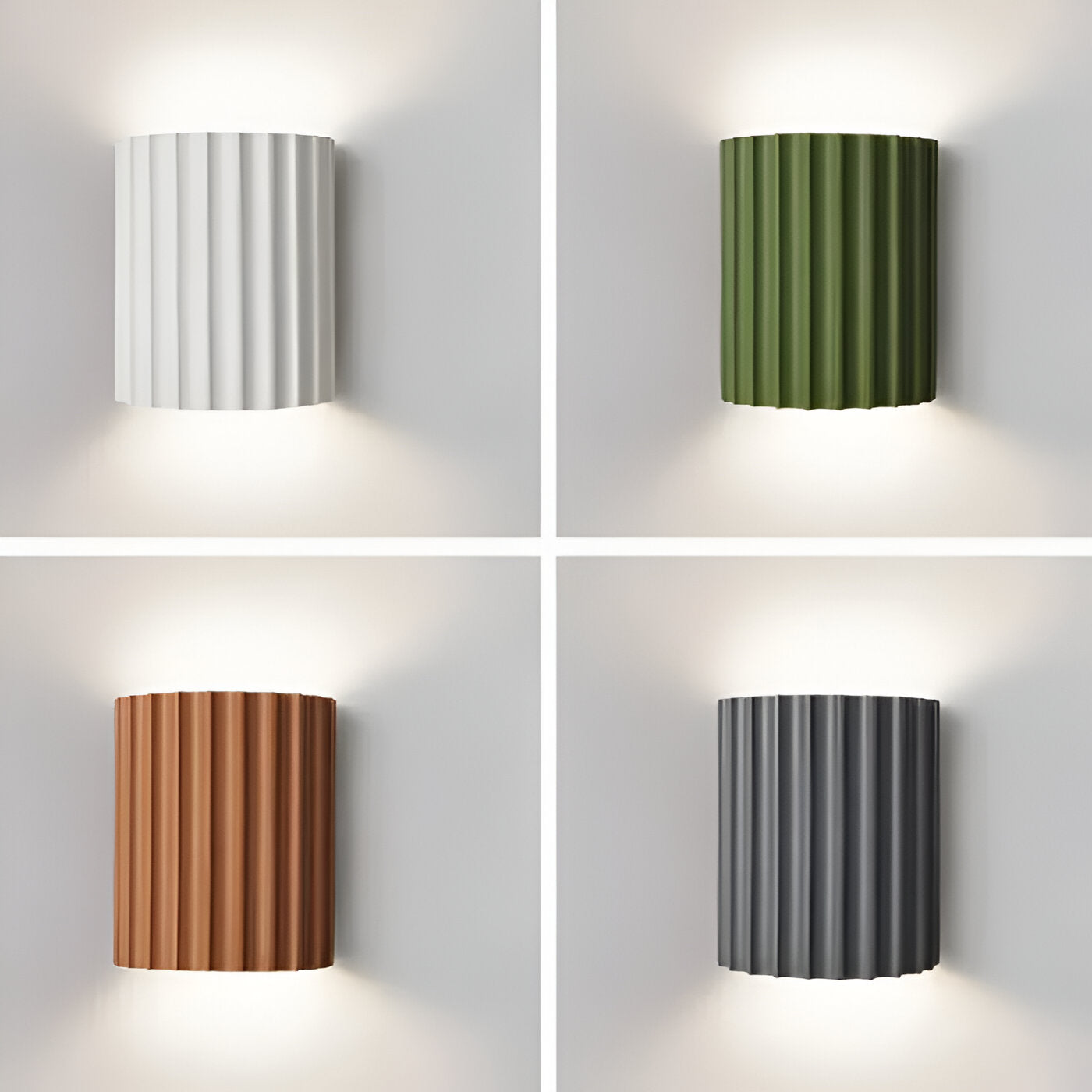 Wall Lamp Resin 16.0 cm Green Wavy Bedroom Hallway Ambient Lighting Nordic Sculptural Accent Light | Thomler