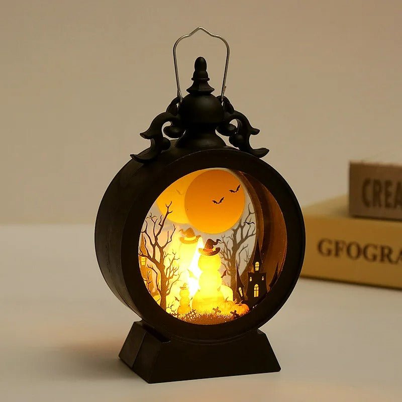 Vintage-Style Portable LED Lantern with Realistic Flickering Flame Effect for Seasonal Outdoor & Indoor Decor | Thomler