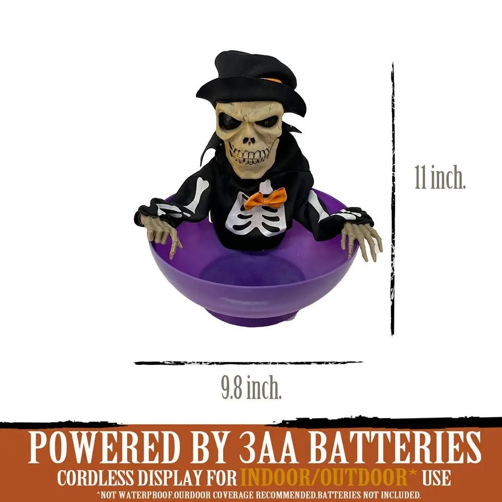 Motion-Activated Animated Treat Dispenser for Spooky Season Displays – Interactive Centerpiece with Lights & Sound | Thomler