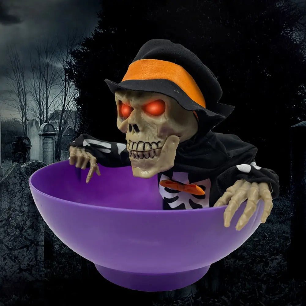 Motion-Activated Animated Treat Dispenser for Spooky Season Displays – Interactive Centerpiece with Lights & Sound | Thomler