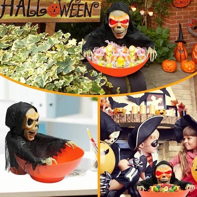 Motion-Activated Animated Treat Dispenser for Spooky Season Displays – Interactive Centerpiece with Lights & Sound | Thomler