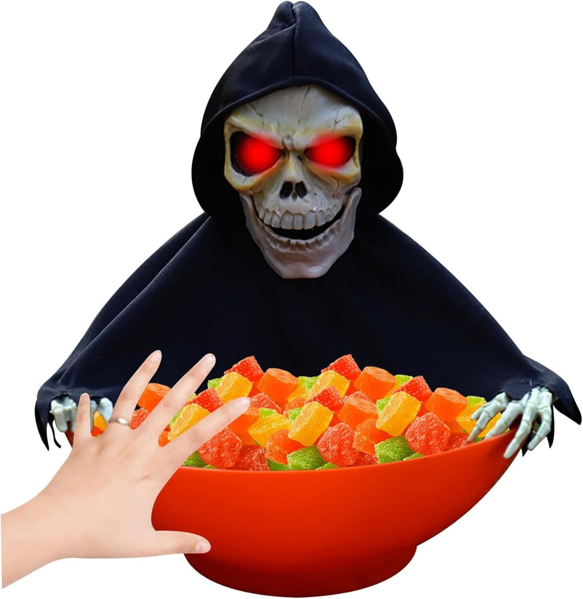 Motion-Activated Animated Treat Dispenser for Spooky Season Displays – Interactive Centerpiece with Lights & Sound | Thomler