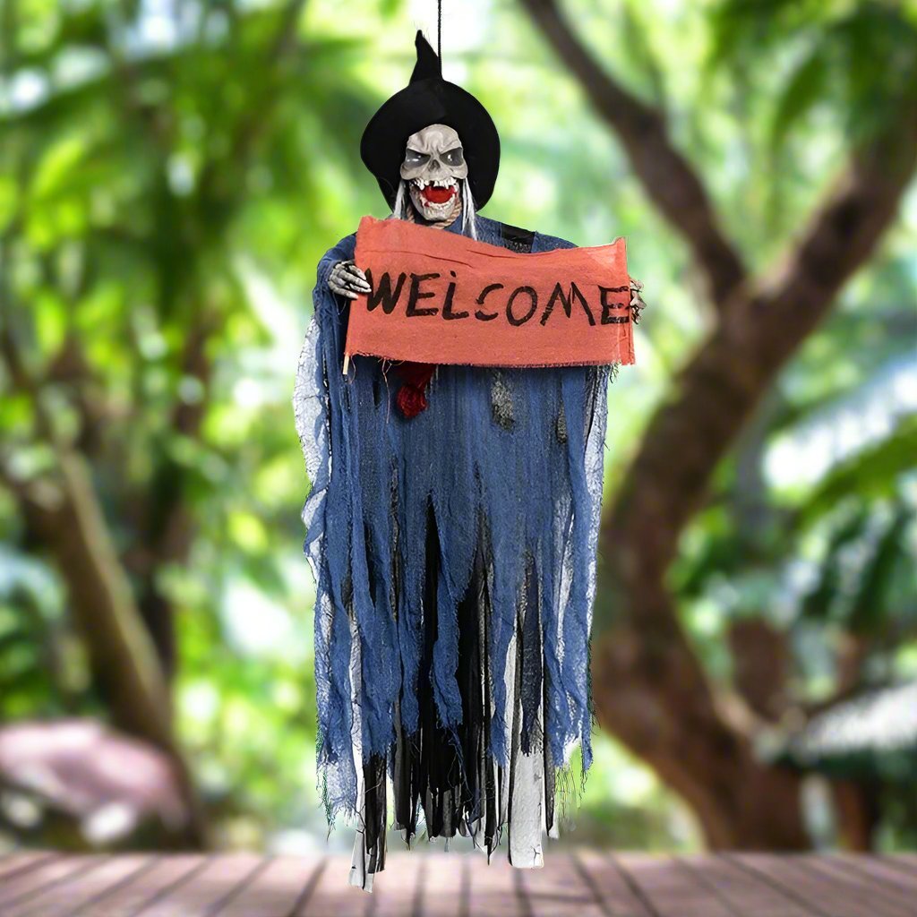 Motion-Activated Reaper Specter with LED Eyes – Indoor/Outdoor Prop for Parties & Haunted Décor | Thomler