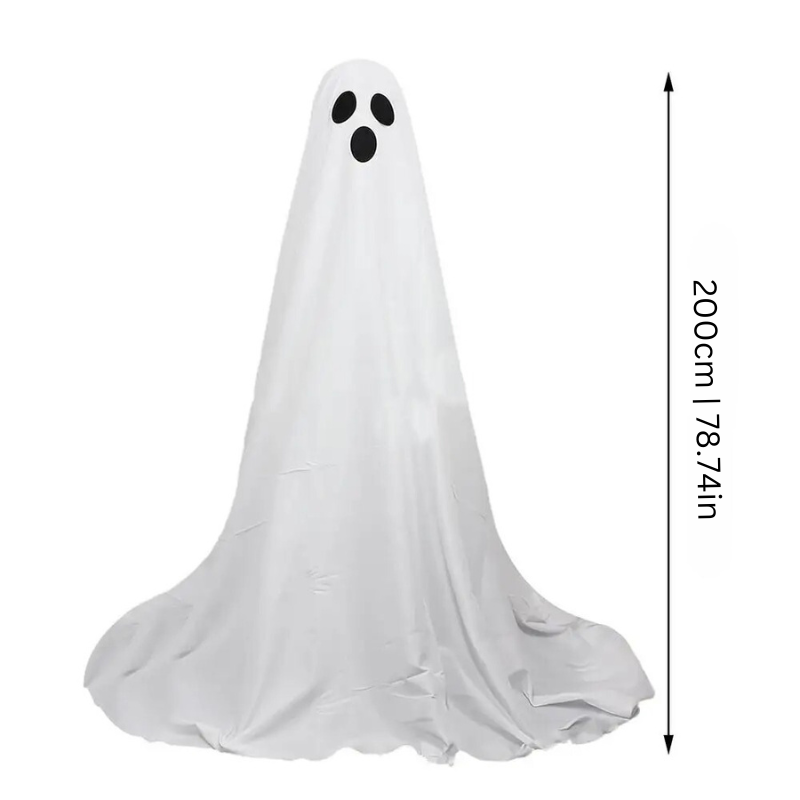 Illuminated Ghost Yard Stakes for Halloween Outdoor Decorations – 6.5 ft Tall, Battery-Operated LED Glow | Thomler