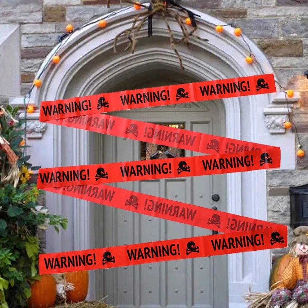 Spooky Scene Barrier Ribbon for Halloween Party Decor & Haunted House Setup | Thomler